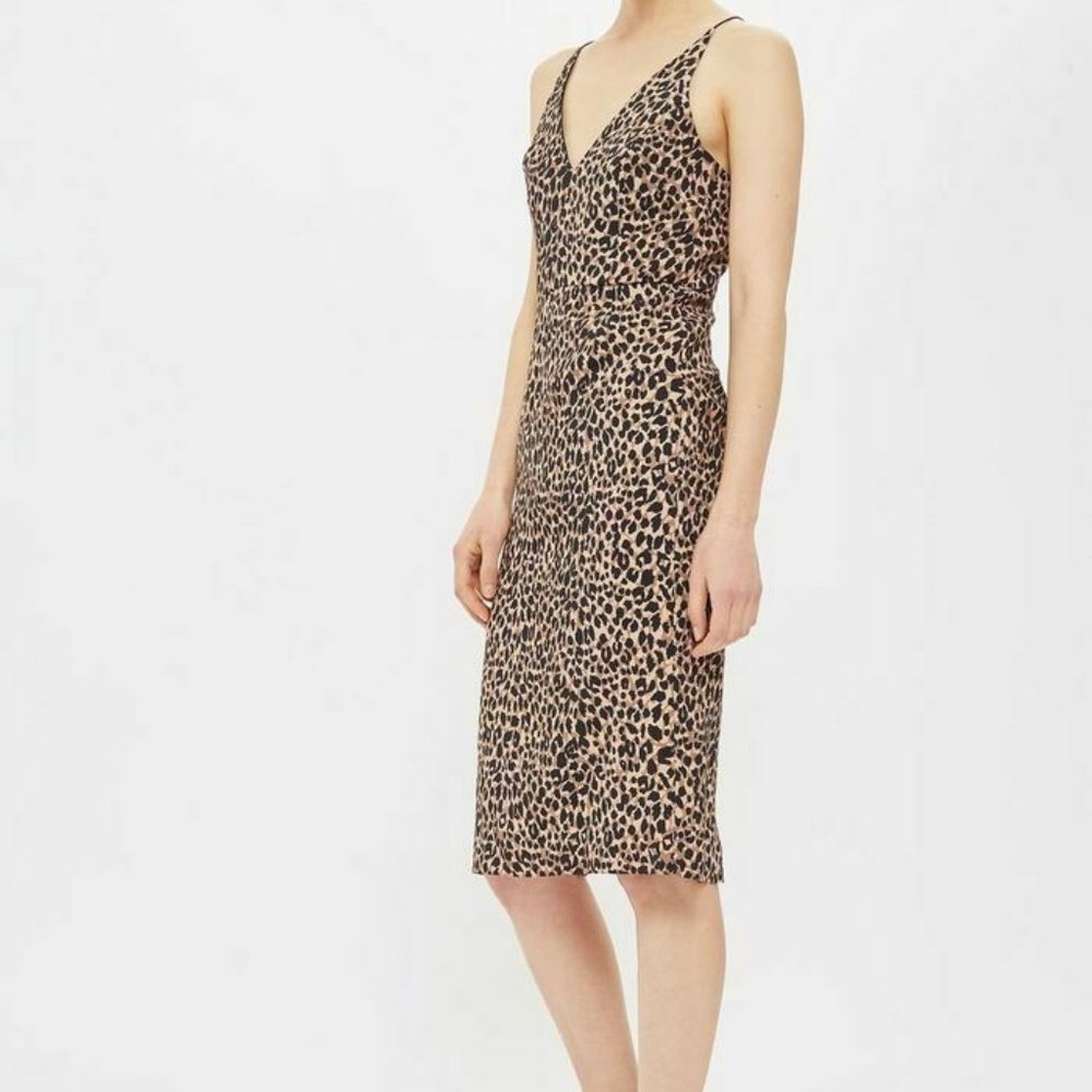 Topshop cheetah midi dress - US4 - Halloween
